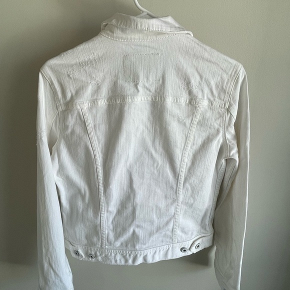 AG Adriano Goldschmied Robyn Jacket - Distressed White Denim - Size Medium - NWT - Picture 10 of 16